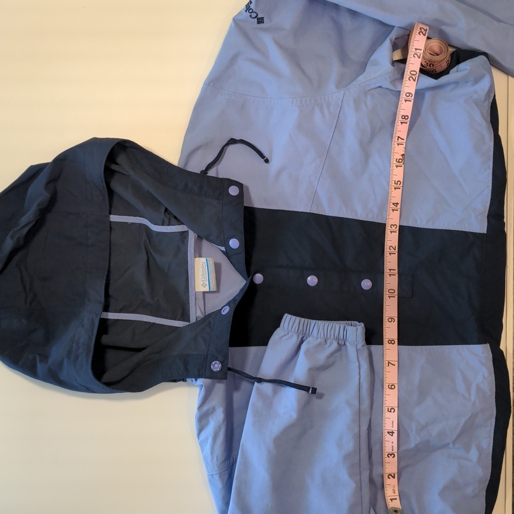Columbia PFG Tamiami Hoodie large navy purple used like new sun protection UPF